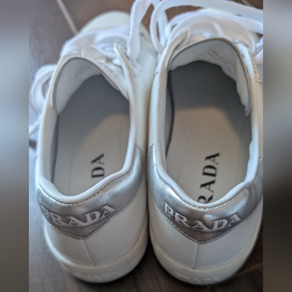 Prada x Stteetwear Women's White Sneakers size 38.5 - Picture 2 of 3